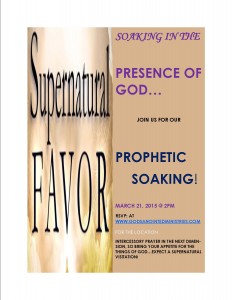 Prophetic Prayer March 21st 2015